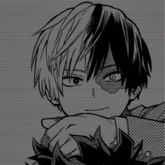 Boku no hero Todoroki Optical Illusions Art, Hottest Anime Characters, Anime Pixel Art, Friend Anime, Illusion Art, Anime Monochrome