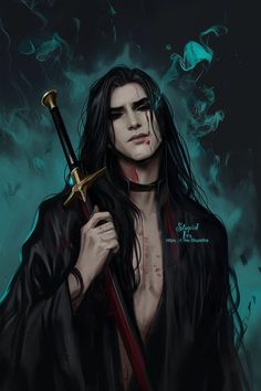 Vampire King Art, Romantic Vampire Couple Art, Goth Guys With Long Hair Vampires, Göklerin Sırrı Lucifer, Aaron Diaz, Romance Club Vlad, Natural Magic, Count Dracula, Story Games