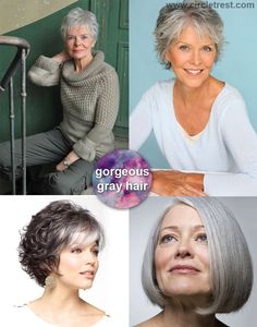 gorgeous gray short haircut for older woman Gray Short Hair, Haircut For Women, Women Lifting, Hair Color For Women, Beautiful Hairstyles