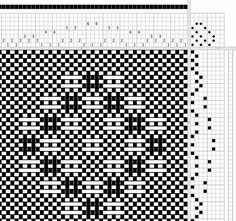 the cross stitch pattern is shown in black and white, as well as an image of a