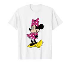 a minnie mouse t - shirt with polka dots on it