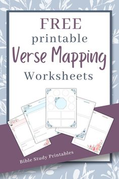 the free printable verse map worksheets for kids to practice their bible study