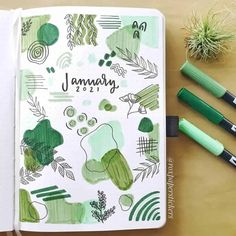 January Bullet Journal, Bullet Journal Page, Bullet Journal Cover Ideas