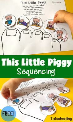 this little piggy sequence is so much fun to do with the kids and it's free printable