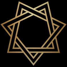 the golden geometric shapes are arranged in a triangle