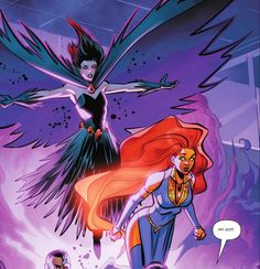 an image of a comic book page with two women and one man in the background