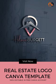 the real estate logo can be used as a business card or brochure for real estate