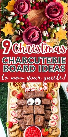 Looking for a simple yet stunning way to impress your guests this Christmas? Charcuterie boards are the perfect solution, offering a festive mix of flavours that everyone will love. In this post, I’ve rounded up 9 creative and easy-to-make Christmas charcuterie board ideas that will take the stress out of holiday hosting and add a little extra magic to your table! Christmas Charcuterie Countertop, Italian Dessert Charcuterie Board, Holiday Dessert Board Platter, Fudge Charcuterie Board, Polar Express Charcuterie Board, Creative Christmas Charcuterie Boards, Christmas Cookie Board Ideas, Charcuterie Holiday Board, Non Charcuterie Board Ideas