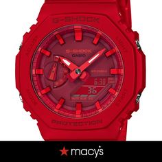 in stock Red Analog Display Watches For Outdoor, Red Outdoor Watch With Analog Display, Red Analog Display Watch For Outdoor, Red Outdoor Analog Display Watches, Red Outdoor Watch With 10atm Water Resistance, Red Sports Watch With Analog Display, Red Analog Outdoor Watch, Red Outdoor Analog Watch, Red Casual Chronograph Watch