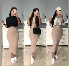 Mua Outfits Black Casual, Classy Modest Outfits Casual, Modest Spring Outfits Black Women, Long Skirt Outfits For Summer Casual, Spring Outfits For Church, Casual Midi Dress Outfit, Lunch Date Outfit Casual Classy, Wearing Vs Styling Outfits, Modest Spring Fashion