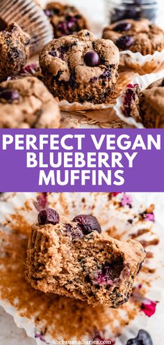 bitten Super Moist Vegan Blueberry Muffin Kid Friendly Healthy Breakfast, Blueberry Muffins Gluten Free, Blueberry Muffins Healthy, Desserts Easy 3 Ingredients, Vegan Tofu Scramble, Gluten Free Vegan Recipes Desserts, Banana Diaries, Vegan Dessert Bars, Easy Vegan Desserts