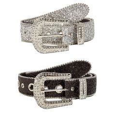 PRICES MAY VARY. 【Women Leather Belt】Women belt is made of high-quality PU leather, soft to wear and durable enough. Belt strap have bling drop sequins. Hand-set oversized rhinestones on the belt buckle, which are very charming and eye-catching. 【Women Fashion Belt】This western rhinestone belt is easily adjustable for low waist and high waist style. You can wear it on country music festival, horse show, party, masquerade, and it is great for casual wear. Get this fashion belt, you will sparkle i Cowboy Y2k, Rhinestone Belts, Belt For Jeans, Y2k Girls, Cowgirl Look, Girls Belts, Rhinestone Belt, Studded Belt, Faux Leather Belts