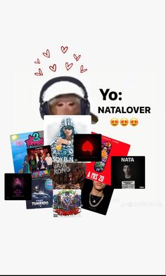 the cover art for yo natalover's album, which features various music covers