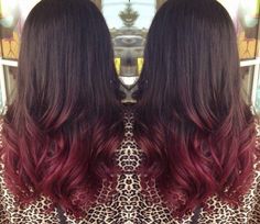 Dark Red Hair Color, Red Ombre Hair, Fall Hair Color Trends, Dark Red Hair, Red Ombre, Red Hair Color