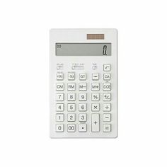 a white calculator on a white background