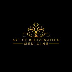 the logo for art of rejuvenation medicine, which is gold and black