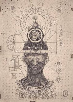 Cosmology of Life The Alchemy of Self Geometry Art, Visionary Art, Flower Of Life, Spiritual Art, An Eye, Sacred Geometry, The Words