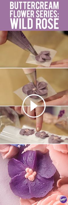 how to make buttercream flowers with wild rose