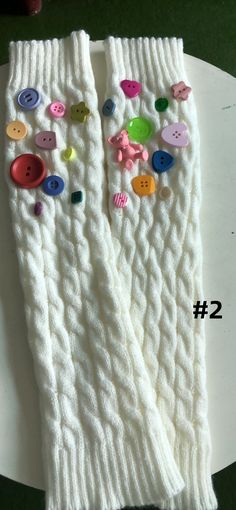 The price is for a pair of leg warmers only, others are not included. Diy Leg Warmers, Crochet Leg Warmers, New Year New Me, Oc Ideas, Kid Core, Leg Warmers, Free Size, Red And Blue, Ribbon