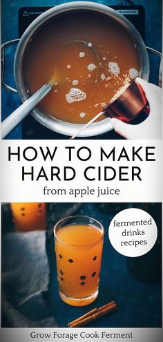 how to make hard cider from apple juice by grow force cook ferment