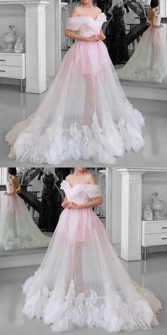 Pink Tulle Wedding Dress, Prom Dresses Off Shoulder, Prom Dress Off The Shoulder, Prom Dresses Off The Shoulder, Dresses Off Shoulder, Prom Dresses 2018, Formal Evening Dress, Cute Prom Dresses, Beauty Dress