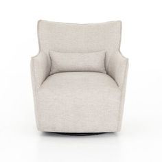 an upholstered chair on a white background with no people in the room or furniture