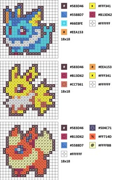 the cross stitch pattern is shown with different colors