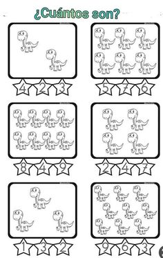 an activity sheet for children to learn how to draw and color the animals in spanish