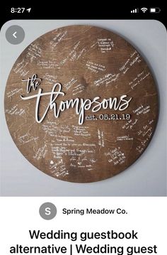 a wooden sign with writing on it that says, the honeymoons bridal meadow co