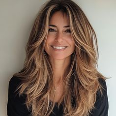 Level Up Your Long Hair Game With These 87 Long Layered Haircuts And Hairstyles Exaggerated Layers Hair, Layered Haircuts With Long Bangs, Heavy Long Layers, Long Layered Womens Haircuts, Long Coarse Hair Styles For Women, Chandelier Haircut, Long Hair 50s Style, Layer Hairstyles For Long Hair, Long Hair Heavy Layers