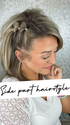 Ashley Erickson | Stuck in a hair rut?! Here are 3 hair styles that are sure to help 🫶🏻 All styles can be modified and done on longer hair 🤍 . . #hair… | Instagram Short Hair Styles With Accessories, Ways To Style Very Short Hair, Bobby Pin Front Of Hair, Short Hair One Side Pinned Back, Partially Up Hairstyles, Side Pulled Back Hair, Easy Short Hairstyle Women, Bang Braid Hairstyles, Up Do Hairstyles For Short Hair