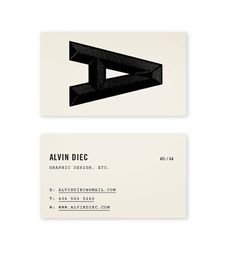 two business cards with the letter d on them