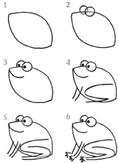 how to draw a frog in russian