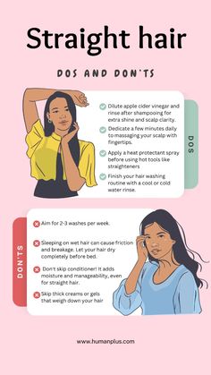 Straight hair thrives with the right TLC! From scalp massages for healthy growth to lightweight styling for bouncy locks, these quick tips will keep your mane sleek and healthy. #straighthairstyles #straighthairhairstyles #straighthairtips #straighthairtutorial #straighthairbalayage #straighthaircut #straighthairbangs #straighthairwithbangs #straighthairdos #straighthairideas #straighthairlayers #straighthairstyle #straighthairwithlayers #straighthairproducts #straighthairproduct #straighthairwithvolume #straighthairtutorials #straighthairhairstyle #straighthairstylesideas #straighthairbalayages #straighthaircuts #straighthairwithbang #straighthairlooks #straighthairwithbalayage #straighthairlob Straight Hair Care Products, Hair Care Tips For Straight Hair, How To Keep Hair Straight, How To Take Care Of Straight Hair, Protective Hairstyles Straight Hair, Protective Styles For Straight Hair, Hair Care For Straight Hair, How To Keep Hair Straight All Day, How To Have Straight Hair