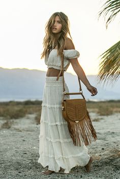 ღ Outfit Boho Chic, Circle Maxi Skirt, Look Hippie Chic, Stile Boho Chic, Boho Styl