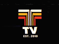 the logo for tv est 2010 is shown in black and orange colors on a dark background