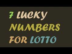 the words lucky numbers for lotto written in different colors