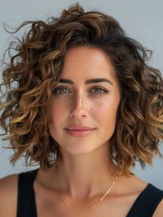 Wavy Hair Bobs Medium, Haircuts To Wear Curly Or Straight, Wavy Short Hair With Highlights, Curly Haircut And Color, Curly Long Bob Haircut, Natural Curly Long Bob, Curly Haircut 2024, Natural Curly Bob Hairstyles Medium, Medium Length Permed Hair