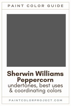 the color guide for sherylin williams's urban bronze, best uses and coordinating colors