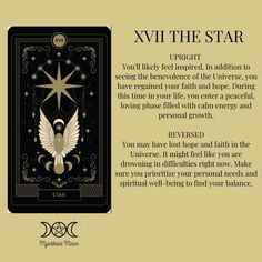 an image of a tarot card with the words vii the star on it