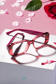 “In the depths of two hearts, love takes flight💗, A dance of souls, under the moon's🌙soft light. Eyes lock and speak🥰, in silence so sweet, In the world of love, where two hearts meet.💕” Glasses: POSH - 4 frame colors available #yesglasses #prescriptionglasses #eyewearfashion #sunglasses #rectangleglasses #fashionglasses #fashioneyewear #geekchichglasses #pinkframe Eyewear Photoshoot, Geek Chic Fashion, Rectangle Glasses, Rectangle Eyeglasses, Blue Light Glasses, Pink Frames, Light Eyes, Two Hearts, Geek Chic