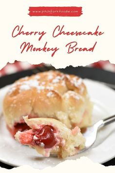 Indulge in the goodness of Cherry Cheesecake Monkey Bread, filled with cream cheese and cherry pie filling. These delightful treats are reminiscent of toaster strudels and hand pies all wrapped up in a bread explosion! Whether for breakfast or dessert, they capture the essence of a cherry pie. Perfect for Valentine’s Day! Pie Filling Recipes Desserts, Cherry Pie Filling Recipes Desserts, The Best Monkey Bread, Best Monkey Bread, Monkey Bread Recipe Easy, Cherry Pie Filling Recipes, Monkey Bread Recipe, Valentines Day Recipes