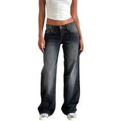 Dodobye Women Spring y2k Aesthetic Low Rise Jeans Vintage Baggy Straig Non-stretch Wide Leg Flare Jeans In Y2k Style, Non-stretch Y2k Wide Leg Flare Jeans, Y2k Non-stretch Wide Leg Flare Jeans, Y2k Wide Leg Flare Jeans, Baggy Washed Y2k Jeans, Baggy Y2k Washed Jeans, Y2k Style Baggy Washed Jeans, Y2k Straight Leg Pants With Relaxed Fit, Y2k Straight Leg Relaxed Fit Pants