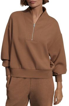 Women's Clothing | Nordstrom Crop Top Layering, Cuffed Pants, Half Zip Pullover, Cropped Style, Half Zip, Stand Collar, Modern Woman, Quarter Zip, Everyday Fashion