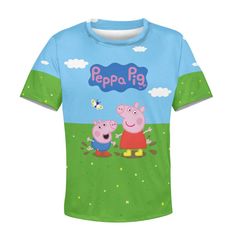 Shipping from the US. Easy 30 day return policy, 100% cotton, Double-needle neck, sleeves and hem; Roomy Unisex Fit. Pig Shirt, Movie Shirts, Shirt Store, Custom Hoodies, Elegant Shirt, Peppa Pig, Dinosaur Print, Kids Sweatshirt, Floral Patterns