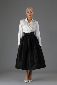 Black Taffeta Skirt, Taffeta Skirt, Gown Skirt, Wedding Skirt, Classic Skirts, Formal Skirt, Ball Gown Skirt, Skirt For Women, Skirt With Pockets