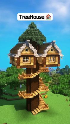 a tree house made out of lego blocks