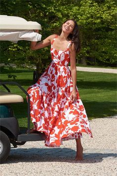 None Cross Neck Dress, Hawaii Dresses, Hawaii Outfits, Long Red Dress, Y2k Outfits, Hoco Dresses, Summer Floral, New Arrival Dress, Cami Dress