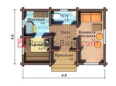 the floor plan for a small house with two bathrooms and an attached bathroom, which is also