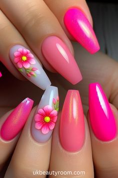 21 Pink Nail Ideas for a Gorgeous Manicure in 2024 50 Shades Of Pink, Rose Gold Nails Glitter, Pink Nail Ideas, Chrome Designs, Firework Nails, Bright Pink Nails, Popular Nail Colors, Pink Nail Art Designs, White Tip Nails